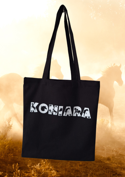 Torba bawełniana jeździecka z napisem koniara.png